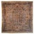 1920s 1920s Persian Square Rose Ivory Navy Blue Floral Kirman Rug For Sale - Image 5 of 5