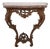 Rococo Marble Top Carved Wall Mount Console For Sale