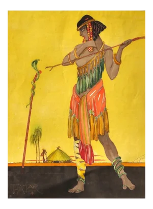 Thamar - Original Watercolor by Unknown Master - 1920s 1920 ca.