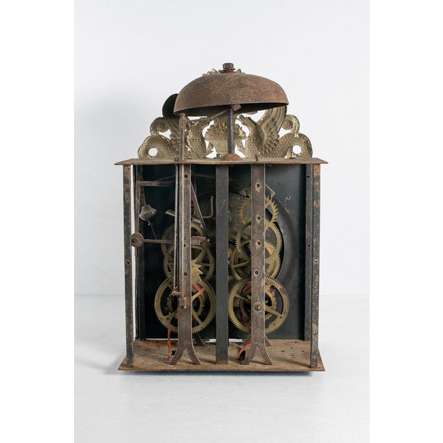 Antique "kaiser a Etain" Comtoise Morbier Wall Clock With Flower Pendulum For Sale - Image 10 of 12