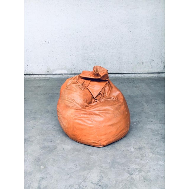 Vintage Leather Patchwork Bean Bag, Italy, 1970s For Sale - Image 10 of 15