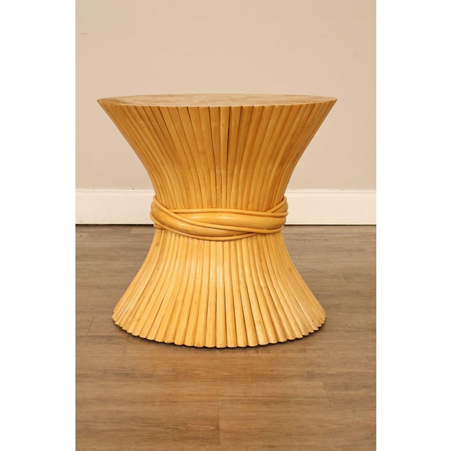 Vintage Pair of Wheat Sheaf End Tables For Sale - Image 18 of 18