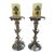 Pair of Silver Plated Candle Holders For Sale