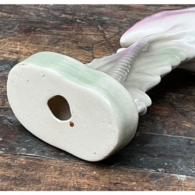 Mid-Century Modern Vintage MCM Glazed Ceramic Flamingo For Sale - Image 3 of 12