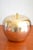 Mid-century modern design brass lidded box in the shape of an apple