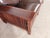 Arts & Crafts Vintage Antique Style Mission Prairie Arts & Crafts Dark Oak Scallop Back Sofa For Sale - Image 3 of 16
