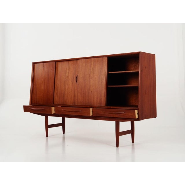 Wood Danish Teak Highboard, 1970s For Sale - Image 7 of 18