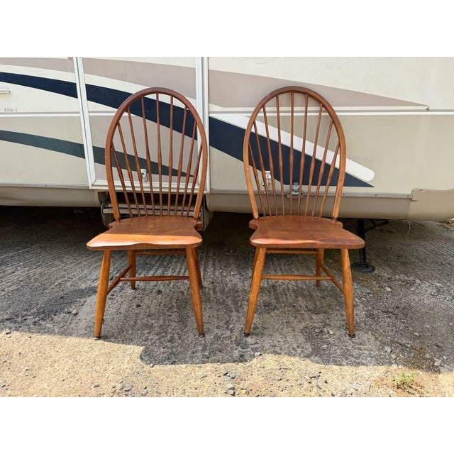 Late 20th Century Set of Six Slovenian Maple Windsor Style Dining Chairs by Kli Logatec, Slovenia For Sale - Image 11 of 11