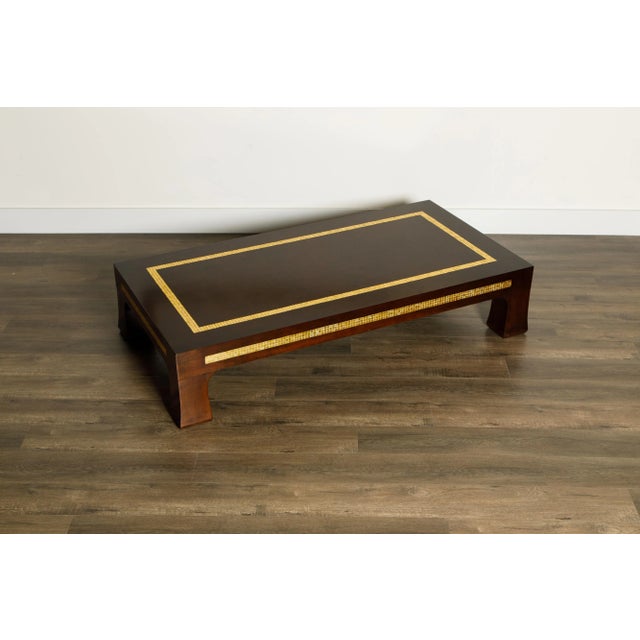 Wood Mosaic Tile Coffee Table by Edward Wormley for Dunbar, circa 1950s, Signed For Sale - Image 7 of 12