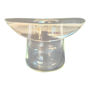 Vintage Sculptural Glass Top Hat Ice Bucket / Wine Chiller Barware