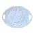 Mid-20th Century White Ceramic Embossed Turkey Platter With Handles For Sale