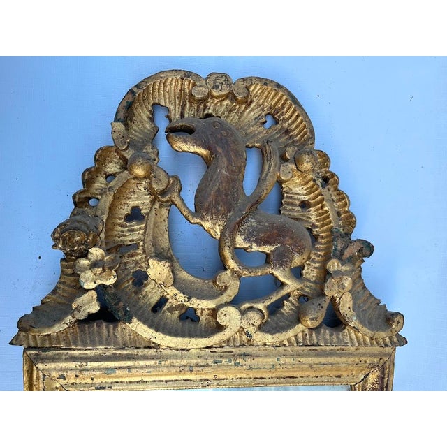 Traditional 18th Century Carved and Gilt Italian Mirror For Sale - Image 3 of 12