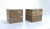 This set of 2 high-quality low side table cubes is made from cut veined travertine. These beautiful heavy pieces with...