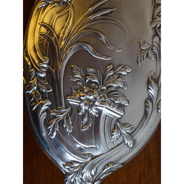 Silver Hand Mirror, 1890s For Sale - Image 5 of 18