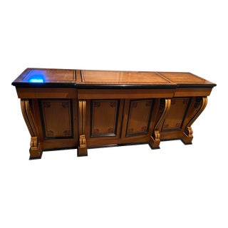 1990s Baker Furniture Carved and Painted Sideboard For Sale