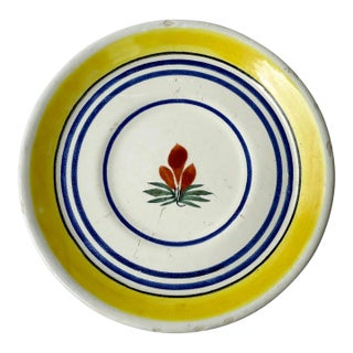 Antique French Henriot Quimper Hand Painted Plate - 724 For Sale