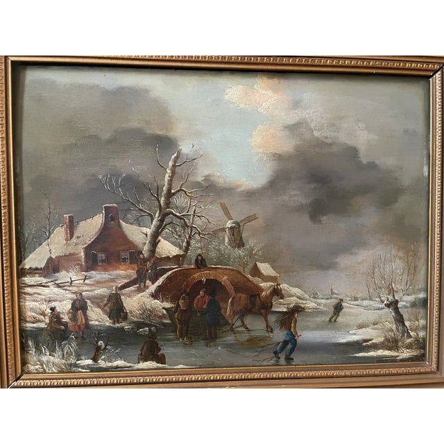 Dutch Winter Painting, 19th century Discover the enchanting beauty of a Dutch winter painting, where the serene landscapes...