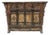 Carved Elm Dual-Drawer Cabinet For Sale