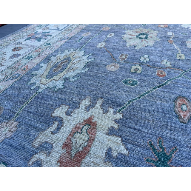 Turkish 10x14 Oushak Design Large Area Rug For Sale - Image 3 of 9