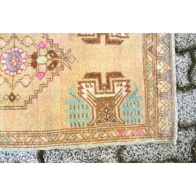 Tribal Vintage Oushak Handmade Rug For Sale - Image 3 of 5