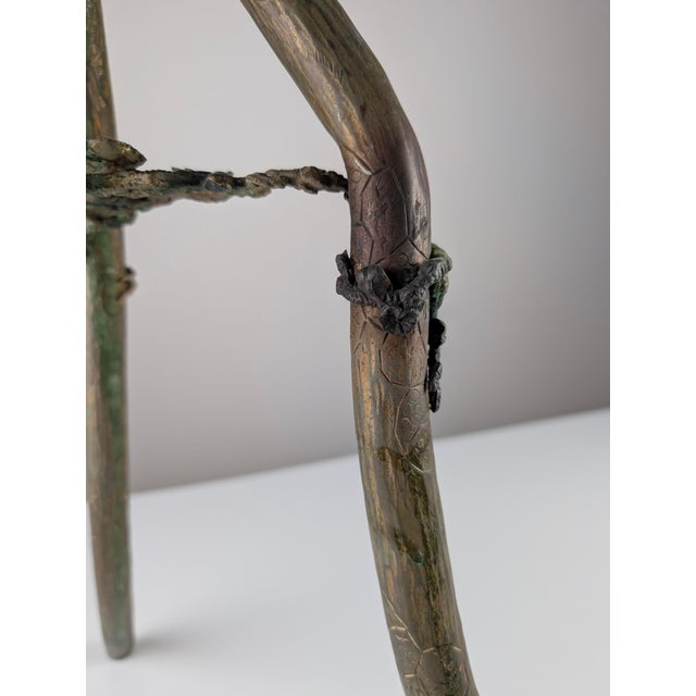 Art Nouveau Japanese Table Bronze and Brass with Dragonfly Motif, 1920s For Sale - Image 12 of 18