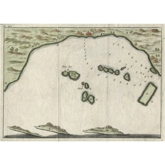 Small Map of Banten Bay on Java, 1725 For Sale - Image 5 of 5