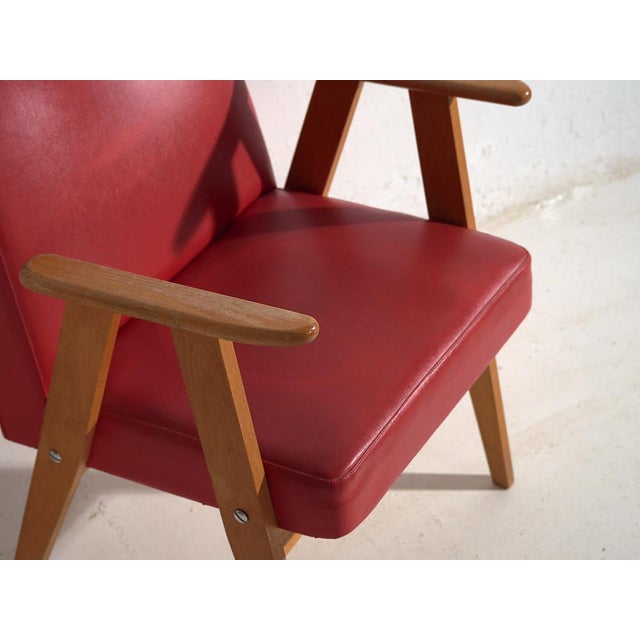 Set of Vintage Red Armchairs, 1960s. Set of 2 For Sale - Image 11 of 17