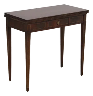 English Style Flip Top Mahogany Game Hall Table
