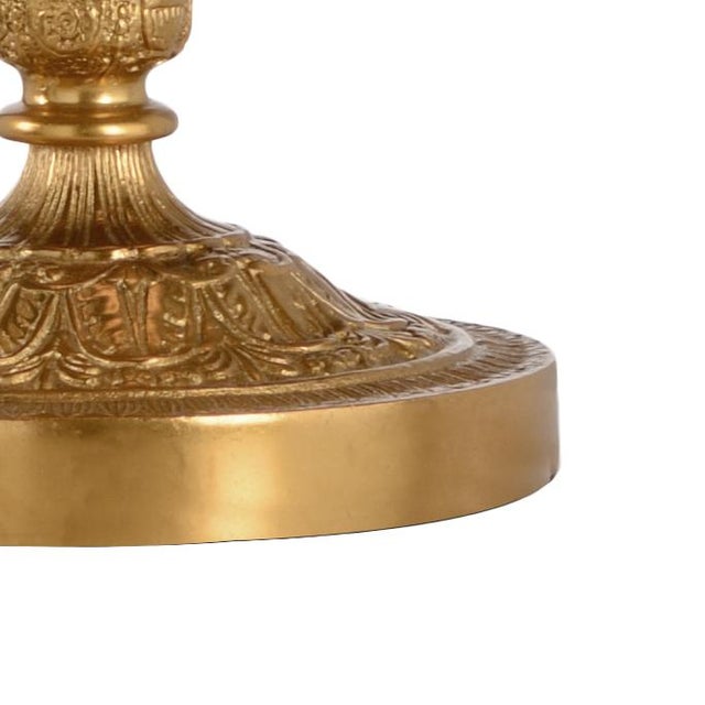 Brass candlestick with detailed casting