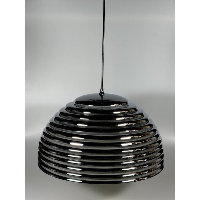 1960s/70s Cascade Lamp by Motoko Ishii for Staff, Chrome, 6-Light Item: Ceiling Lamp Manufacturer: Staff Condition: Good...