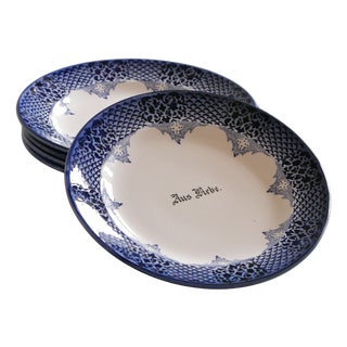 Antique Plates from Colditz, 1890s, Set of 5 For Sale