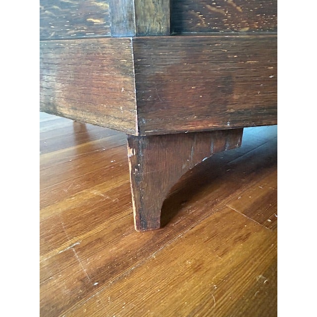 Early 20th Century Arts & Crafts Cedar-Lined Oak Trunk or Bridal Chest For Sale - Image 9 of 17