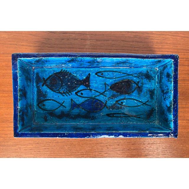 Mid-Century Modern Mid-Century Modern Pesce Fish Studio Pottery Bowl by Aldo Londi for Bitossi, Italy, 1960s For Sale - Image 3 of 18