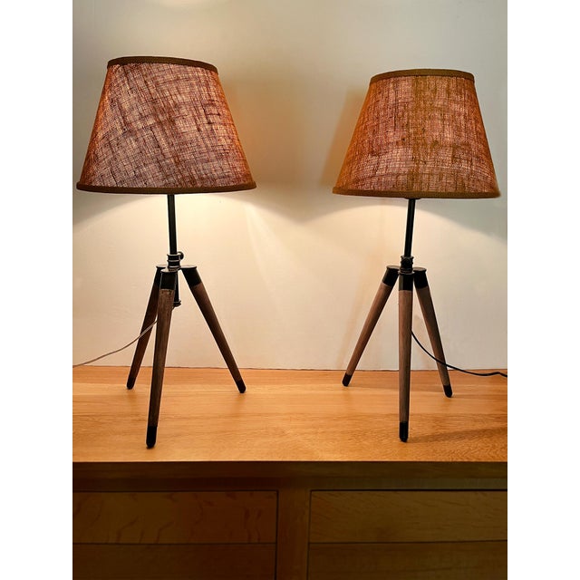 Ralph Lauren Tripod Table Lamps - A Pair For Sale - Image 10 of 10