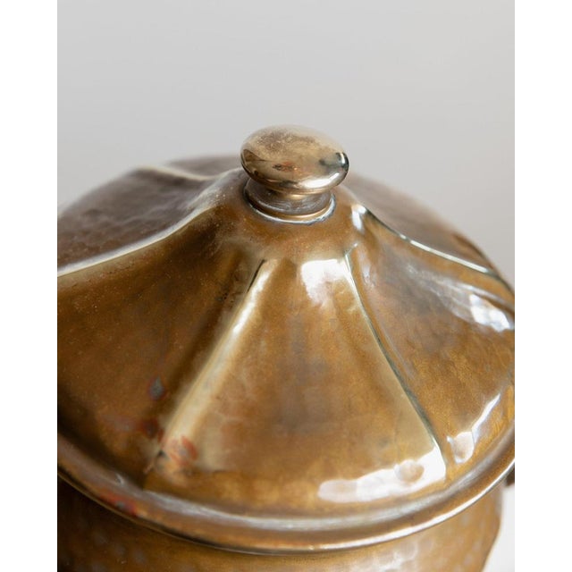 Vintage Handmade Brass Tin with Lid, Italy, 1940s For Sale - Image 4 of 11