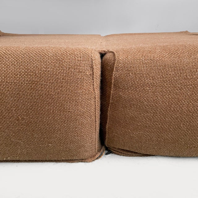Italian Modern Brown Fabric Le Bambole Bed by Mario Bellini for B&B, 1980s For Sale - Image 15 of 17