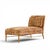 Mid-Century Modern Paul McCobb for Calvin Mid Century Walnut and Brass Chaise Lounge For Sale - Image 3 of 9