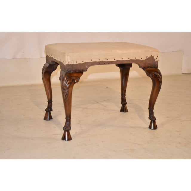19th Century Early 19th Century English Walnut Stool For Sale - Image 5 of 13