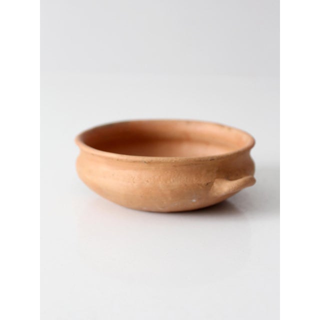 American Antique Terra Cotta Bowl With Loop Handles For Sale - Image 3 of 10