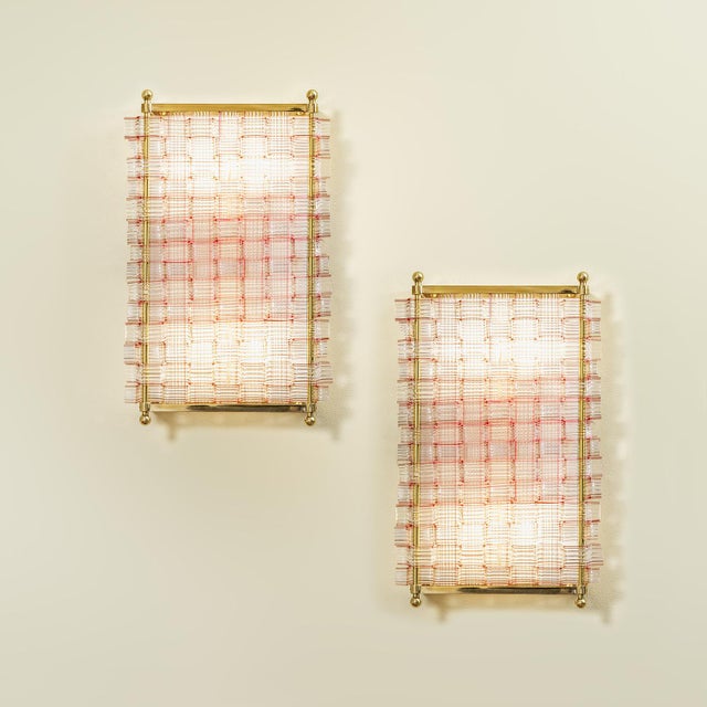 Murano Glass Wall Lights by Flavio Poli for Seguso, 1954, Set of 2, in Good conditions. Designed 1950 to 1959 I have...