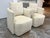 Contemporary Custom Hewn Workshop Pigalle Chairs on Casters + Rose Tarlow Luciana in Sanderling Upholstery, Pair For Sale - Image 3 of 12