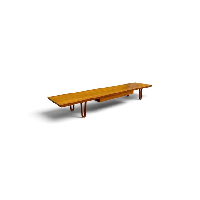Wood Mid-Century Modern Edward Wormley for Dunbar Long John Walnut Coffee Table For Sale - Image 7 of 7