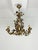 Six-Light Floral Chandelier in Gold Metal, Italy, 1960 For Sale - Image 3 of 8