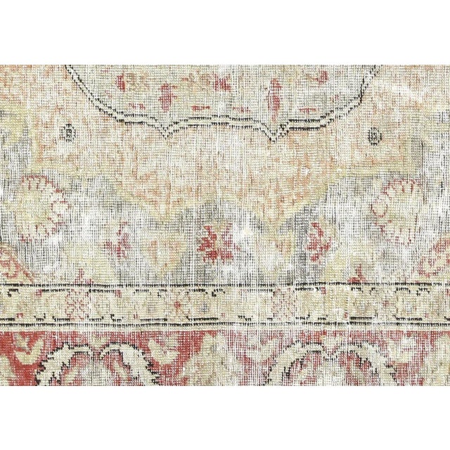 1960s Turkish Oushak Rug. Handwoven with wool on wool foundation in the Oushak region of Western Turkey. The Anatolian...