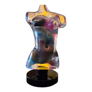 1970s Vintage Murano Italy Signed Torso Sculpture