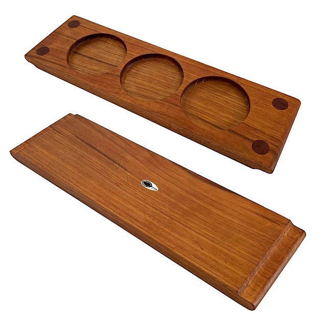 Dansk Vintage Teak Wood Snack Set, 8 Pieces For Sale - Image 4 of 10