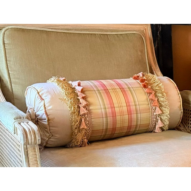 Mid 20th Century Rare Pair Louis XVI French Style Carved Bergere Chairs With Cane Sides For Sale - Image 15 of 16