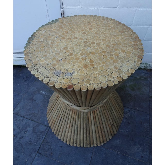 MC Guire Bamboo Rattan and Glass Dining Table, 1970s For Sale - Image 15 of 17