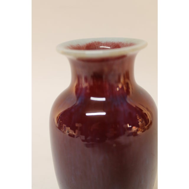 Traditional Antique Oxblood Glaze Vase, Early 20th Century For Sale - Image 3 of 5