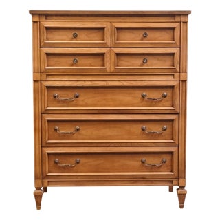 Sherrill Furniture Solid Cherry Italian Neoclassical Tuscan Style 38" Chest of Drawers 3100 For Sale